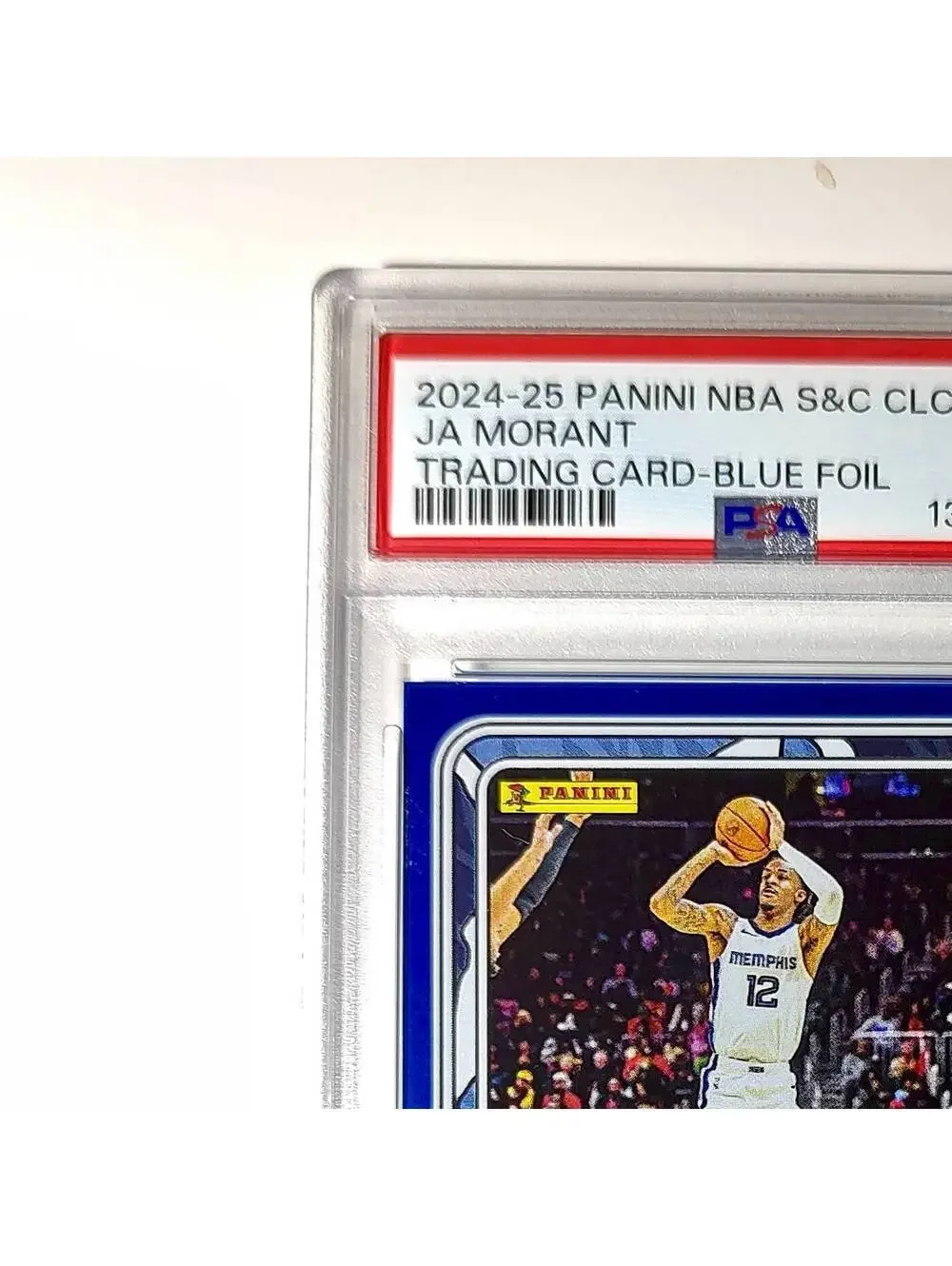 Ja Morant 2024-25 Panini NBA #46 Sticker 9/215 Blue Foil PSA 7 NM